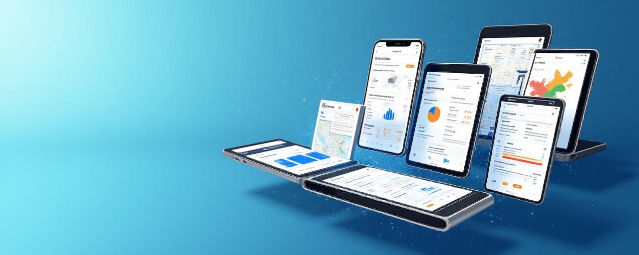 Sleek iOS app interfaces for enterprise and niche business solutions built by ArcBauhaus Apps